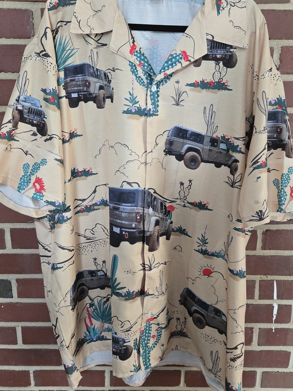 Jeep Gladiator Desert‎ Print Button Up Shirt Men’s 3X Hawaiian Camp Off Road - Picture 2 of 4